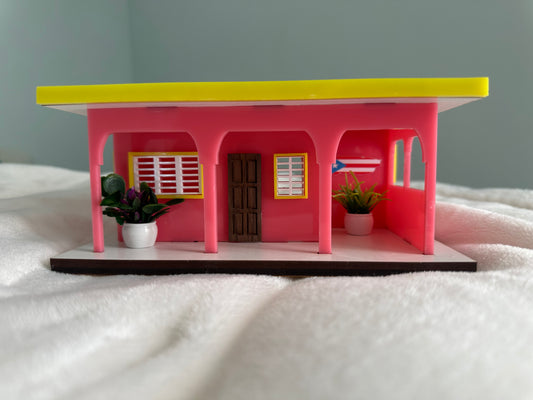 La Casita de La Residencia Bad Bunny, minature pink house with lights, Choli memorabilia
