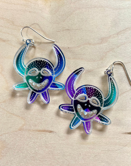 Vejigante earrings, Puerto Rico art, Puerto Rican jewelry, vejigante mask, Latina owned business, statement earrings, Boricua art, artesania