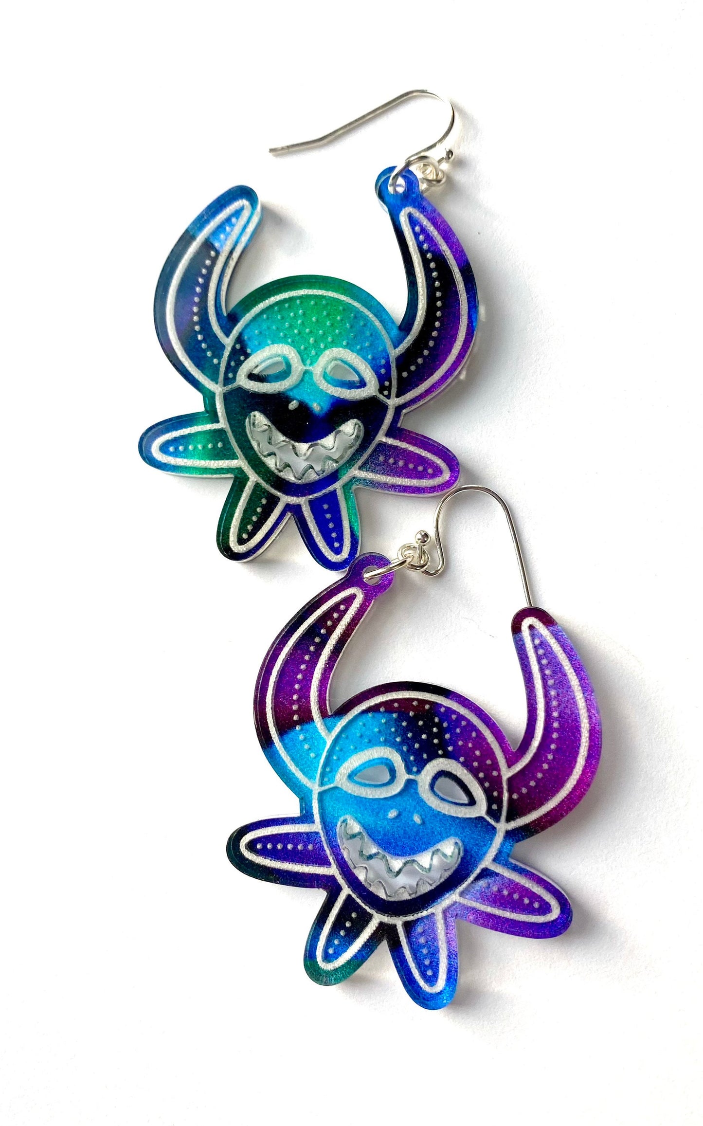 Vejigante earrings, Puerto Rico art, Puerto Rican jewelry, vejigante mask, Latina owned business, statement earrings, Boricua art, artesania