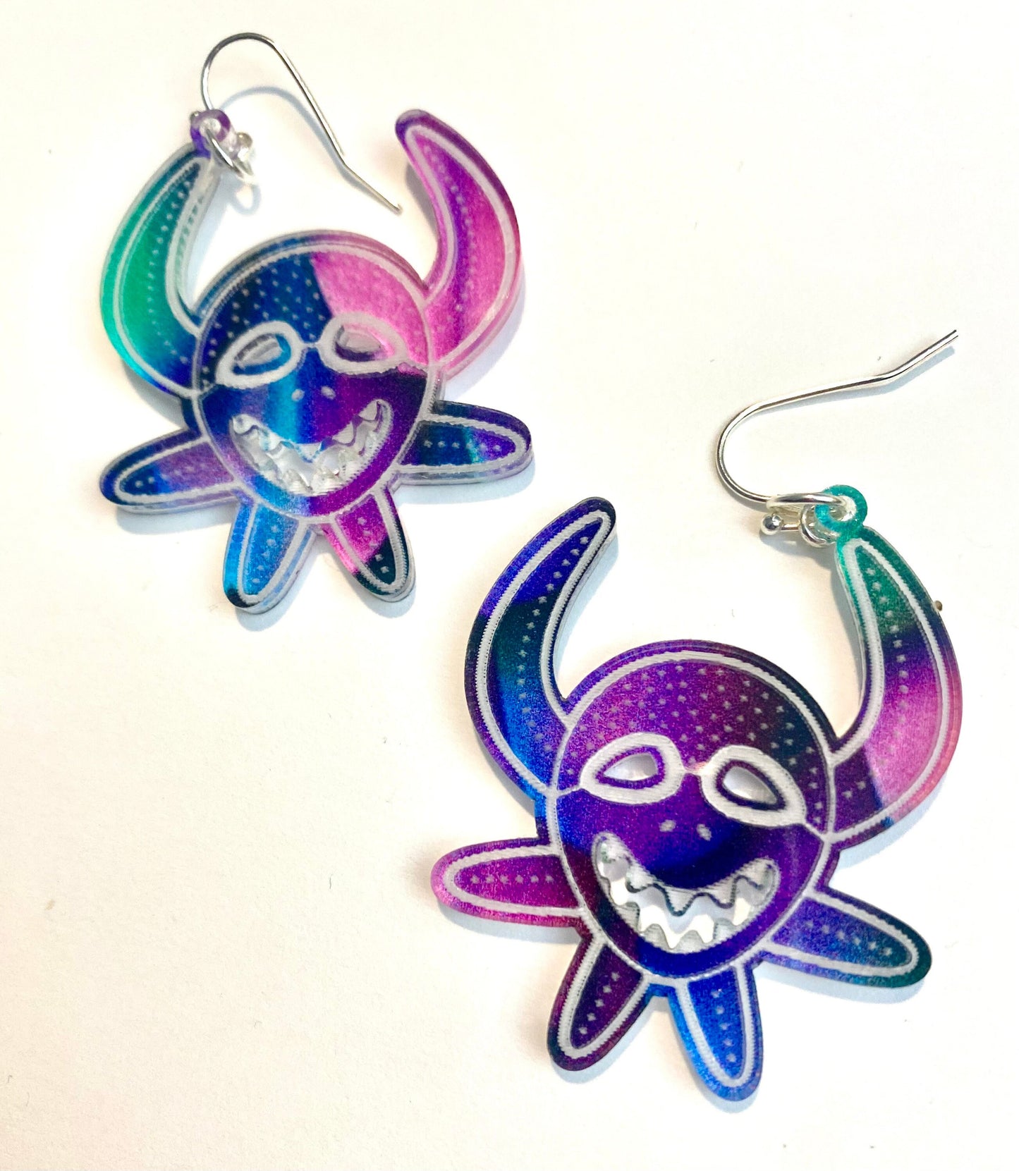 Vejigante earrings, Puerto Rico art, Puerto Rican jewelry, vejigante mask, Latina owned business, statement earrings, Boricua art, artesania