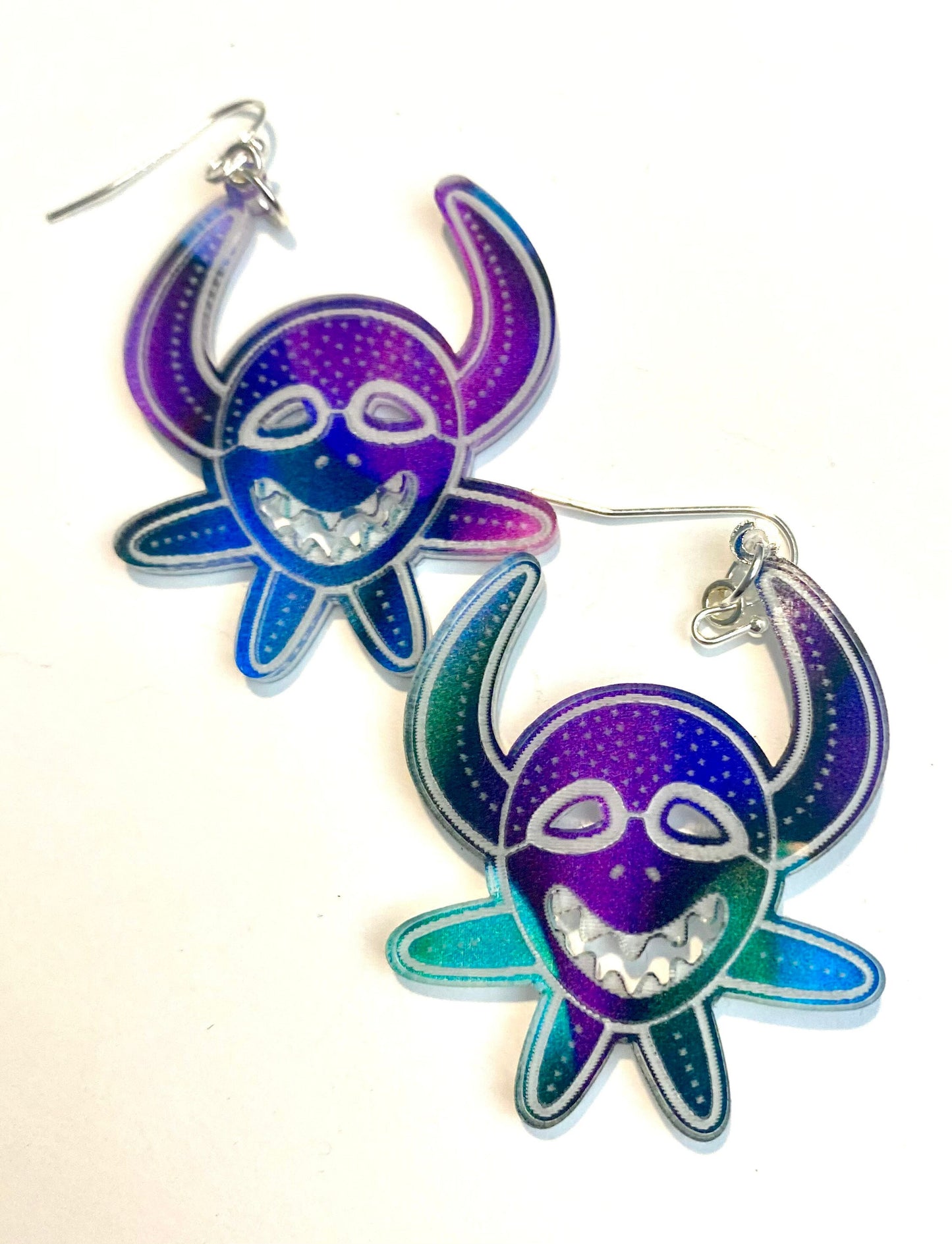 Vejigante earrings, Puerto Rico art, Puerto Rican jewelry, vejigante mask, Latina owned business, statement earrings, Boricua art, artesania