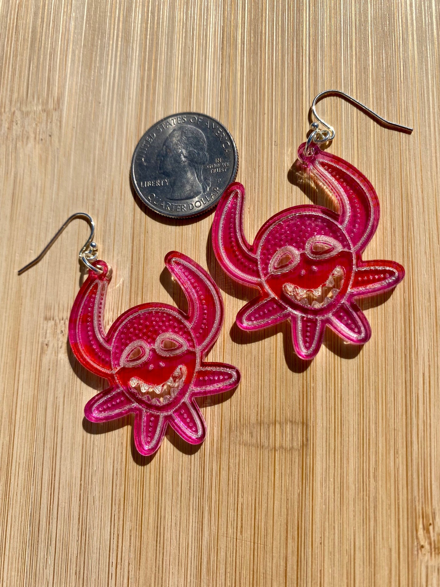 Fun Colorful Vejigante earrings, Puerto Rico art, Polka dot earrings dangle, vejigante mask, Mothers Day gift for Boricua art, artesanias,