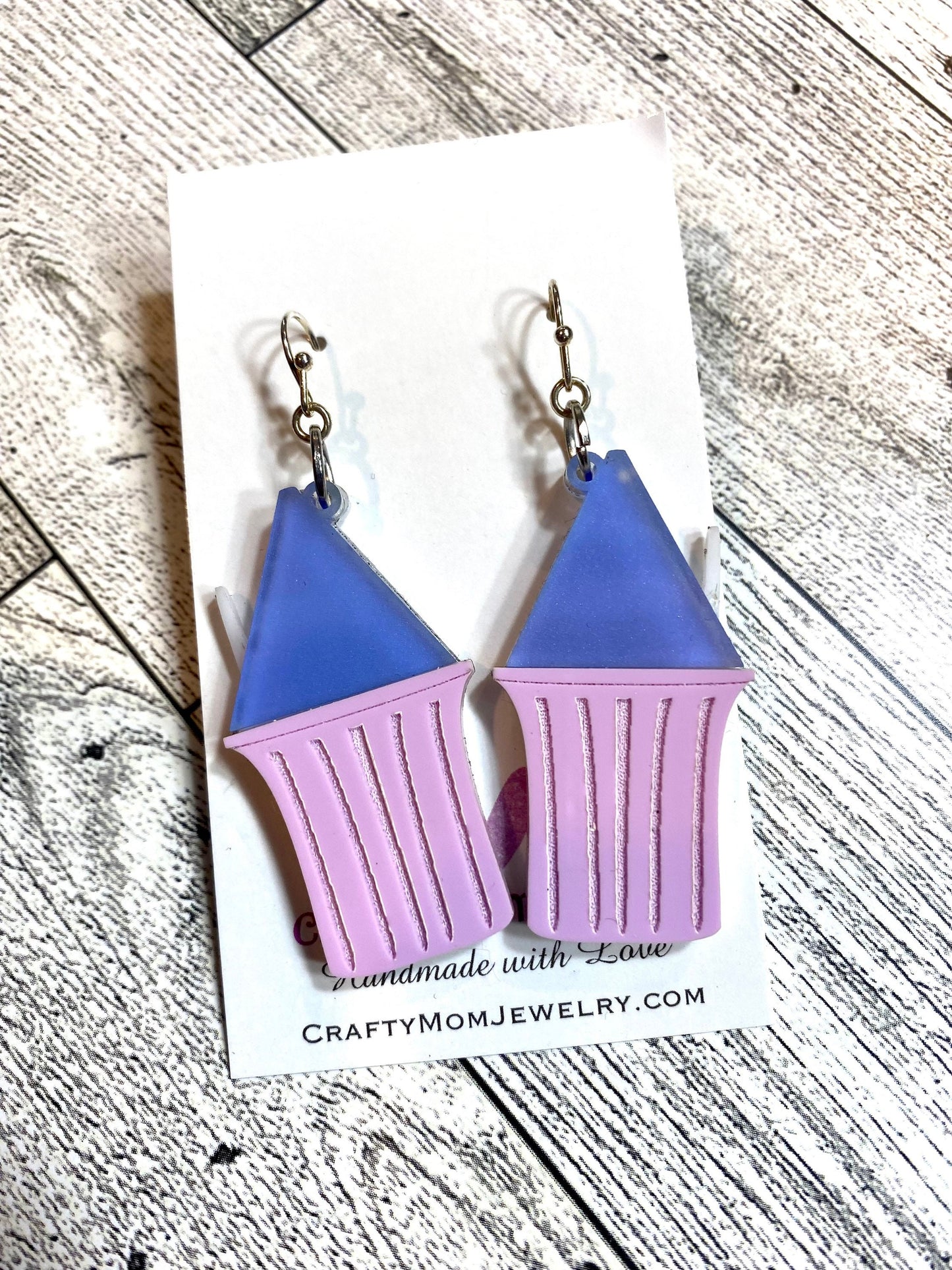 Piragua Earrings, Puerto Rican Shaved Ice Jewelry, Tropical Summer Earrings, Glitter Confetti Cone Earrings, Boricua Pride Accessories, Hand