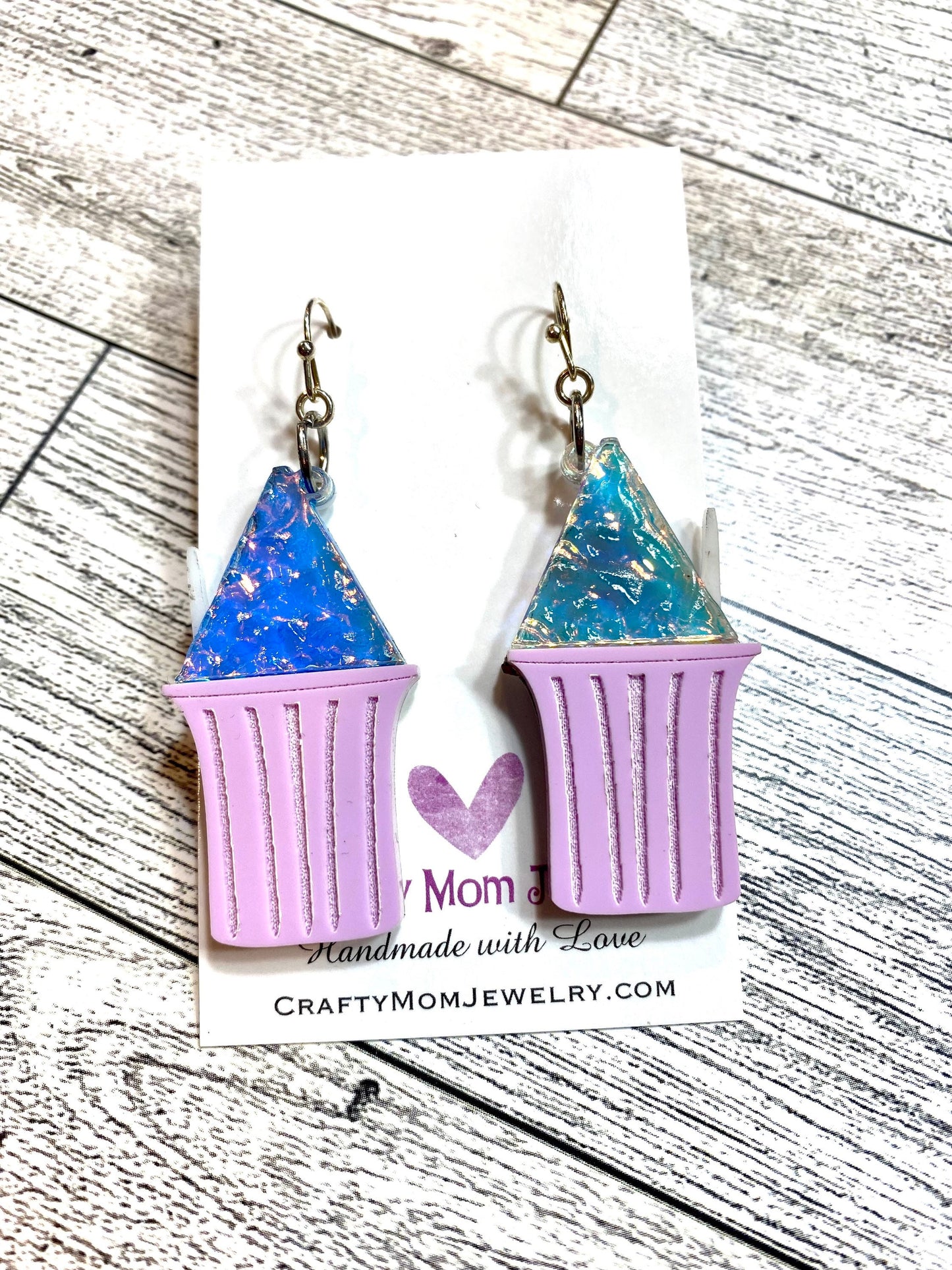 Piragua Earrings, Puerto Rican Shaved Ice Jewelry, Tropical Summer Earrings, Glitter Confetti Cone Earrings, Boricua Pride Accessories, Hand