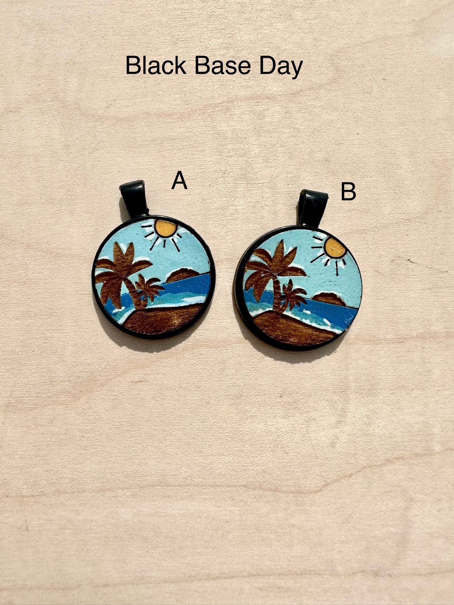 Hand Painted Desecheo Island Necklace: Rincón Sunset Jewelry