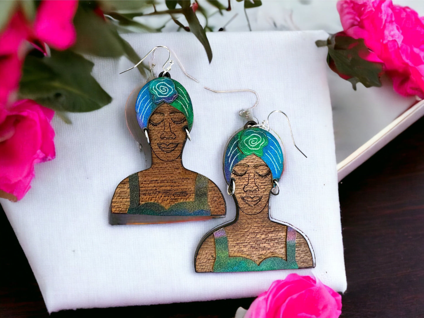 Bomba Dancer Earrings: Handmade Puerto Rican Art Jewelry
