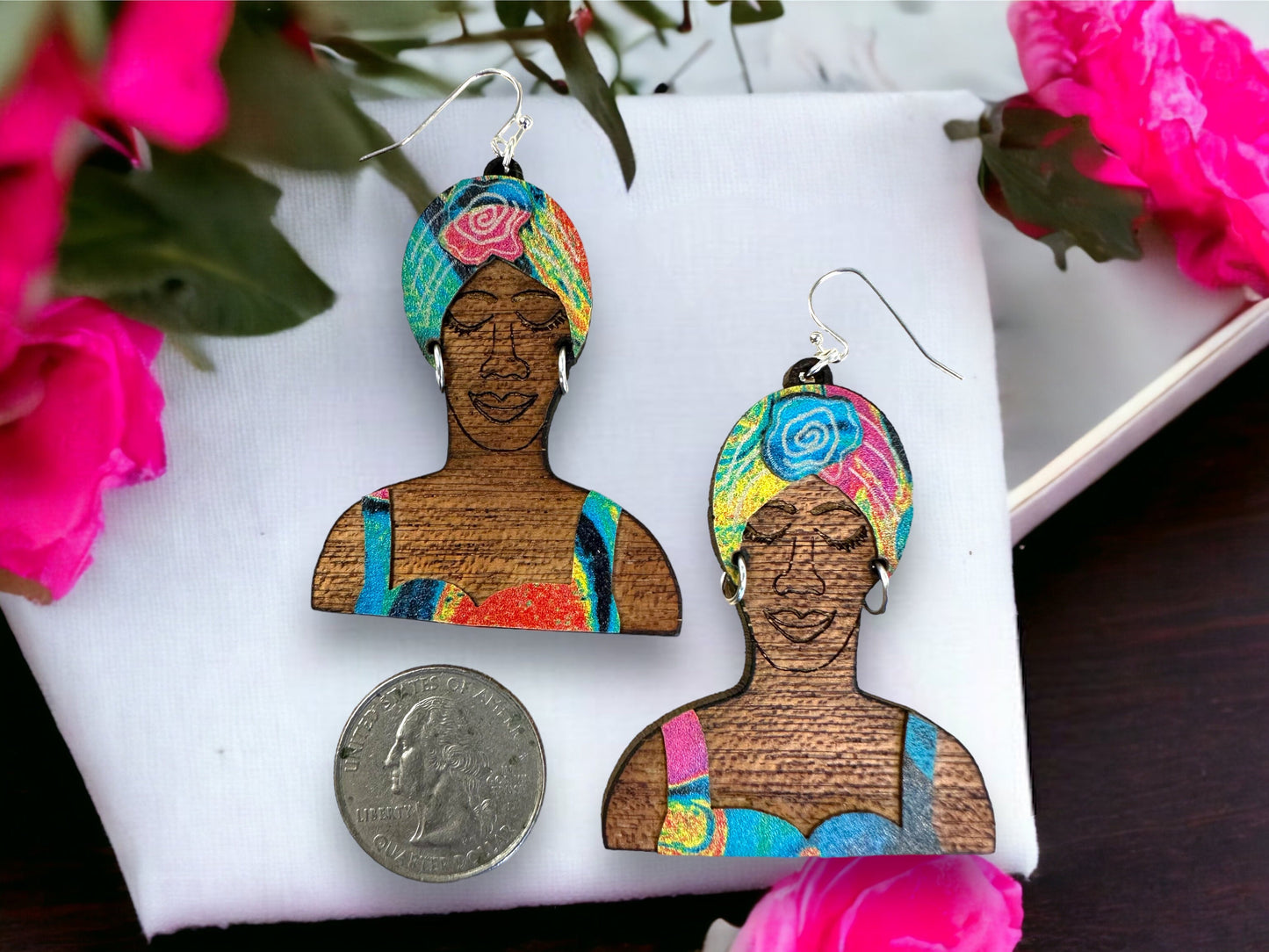 Bomba Dancer Earrings: Handmade Puerto Rican Art Jewelry