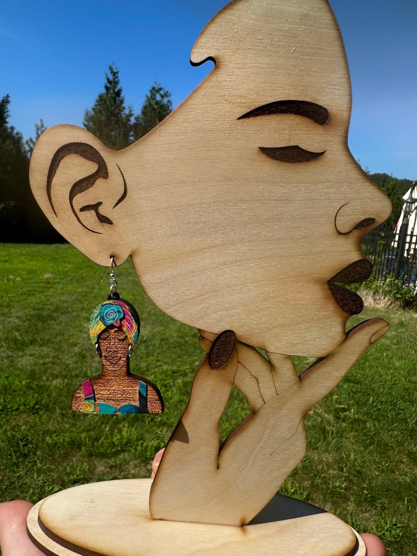 Bomba Dancer Earrings: Handmade Puerto Rican Art Jewelry