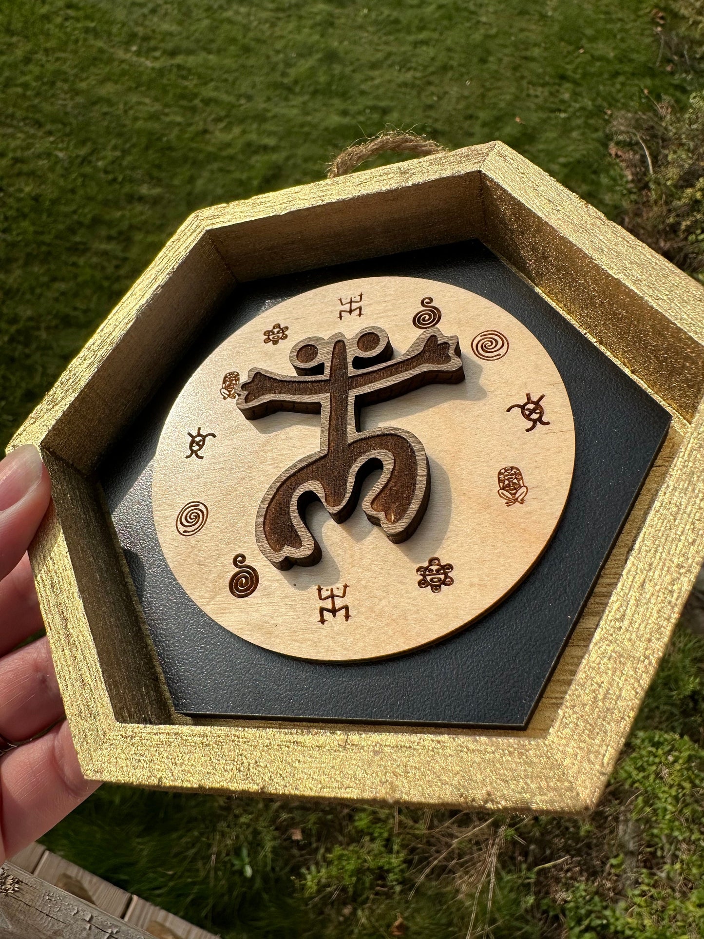 Taino Coqui Symbol layered Wood Wall Art: Puerto Rico Decor