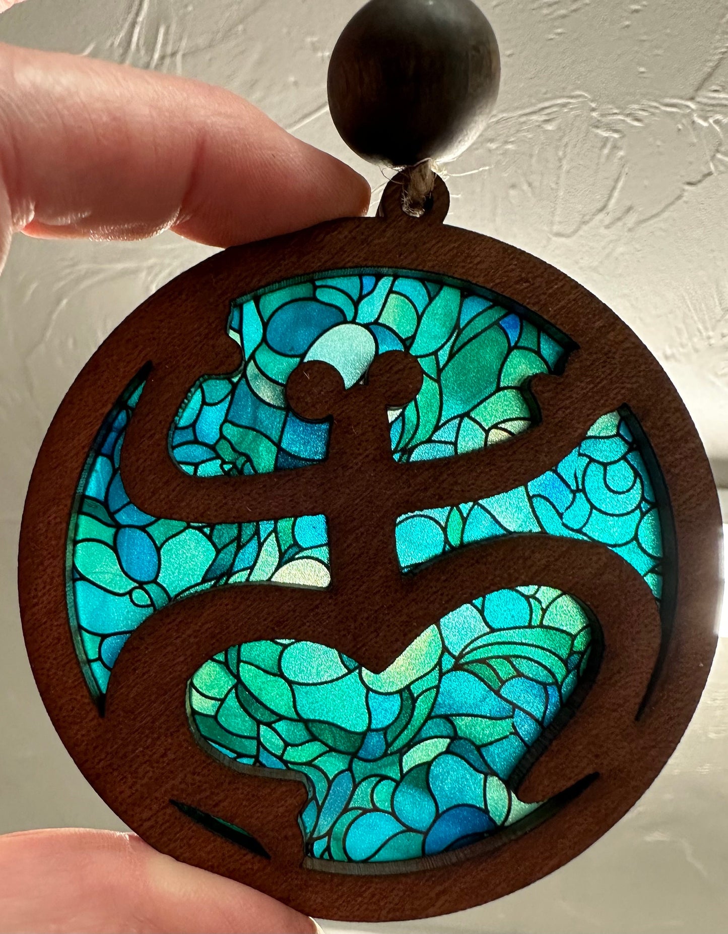 Taino Sol Coqui Car Charm: Boricua Suncatcher Ornament