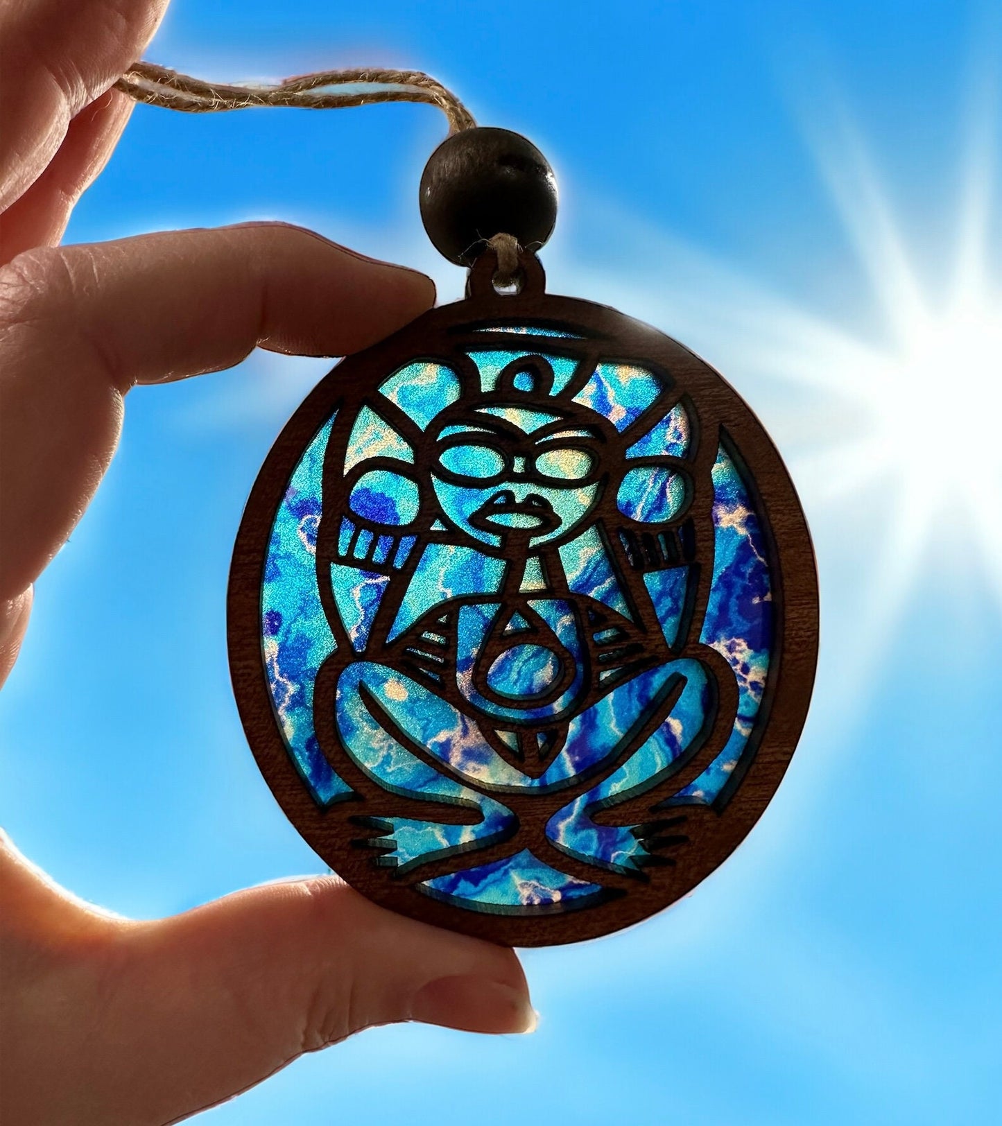 Taino Atabey Car Charm: Puerto Rico Suncatcher, Fertility Goddess Ornament