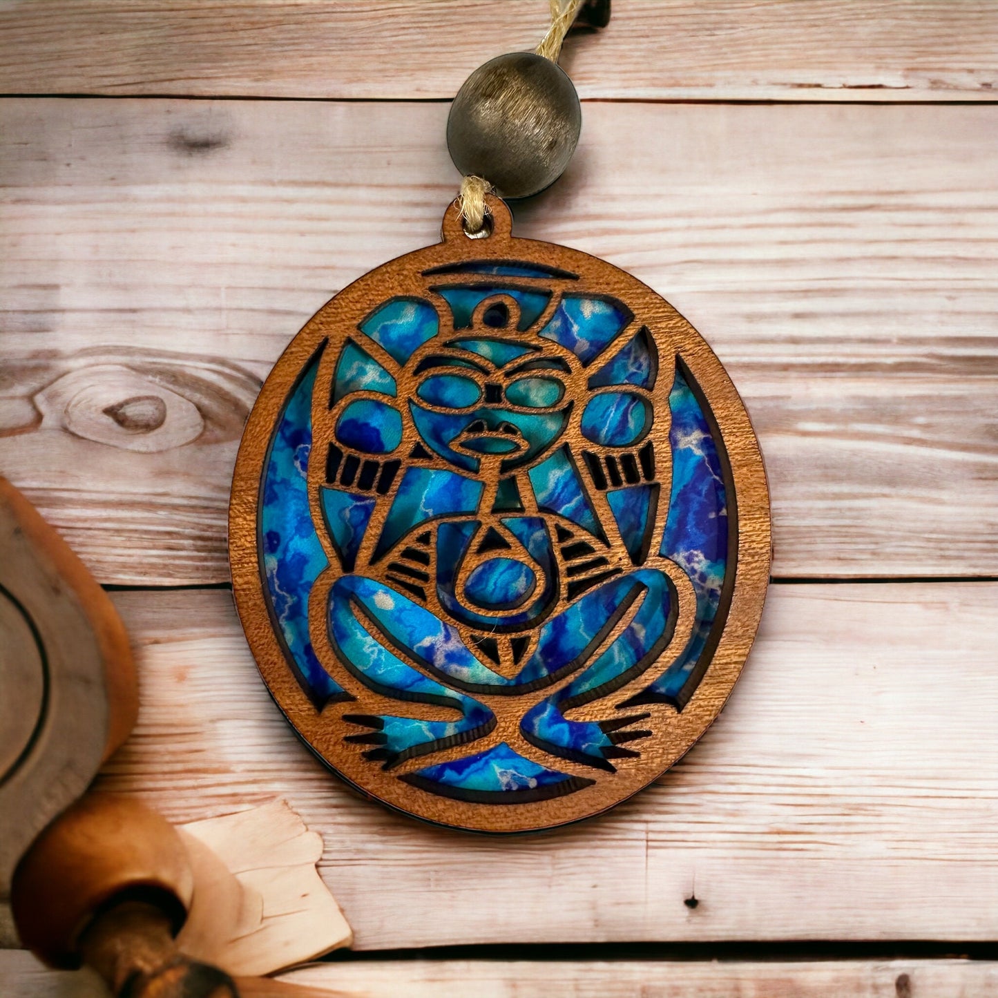 Taino Atabey Car Charm: Puerto Rico Suncatcher, Fertility Goddess Ornament
