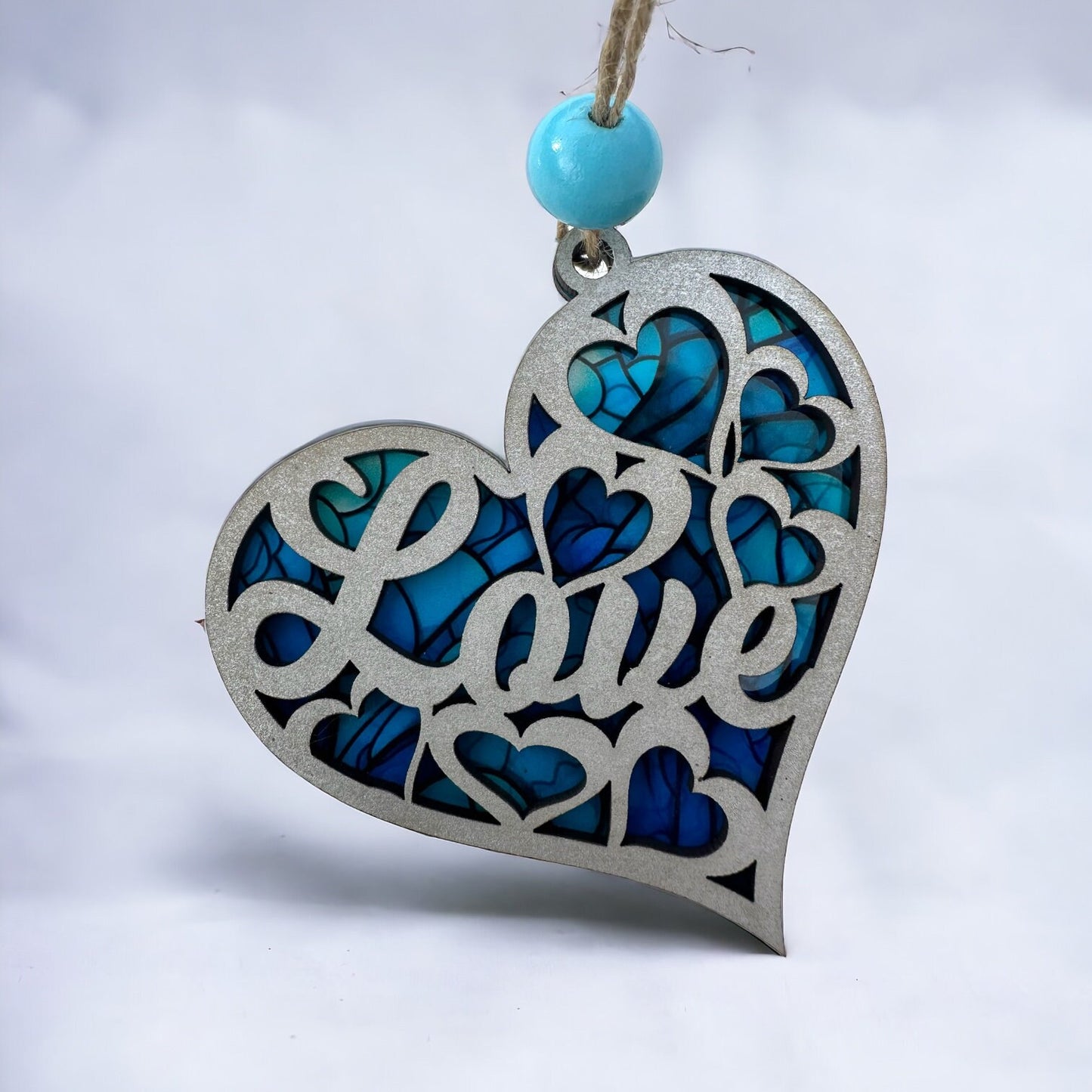 Floral Joy Suncatcher: Colorful Positive Affirmation Car Charm, window art