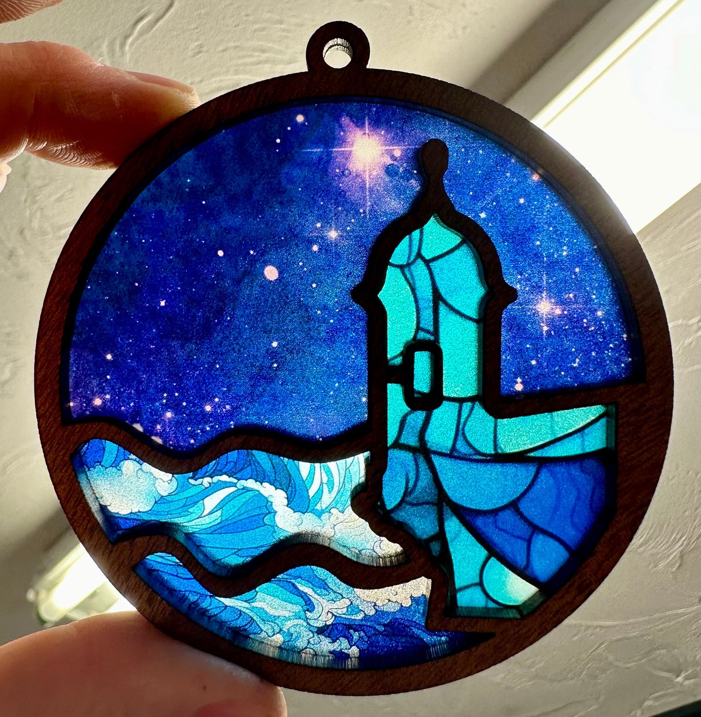 El Morro San Juan Wooden Car Charm: Puerto Rico Suncatcher Ornament