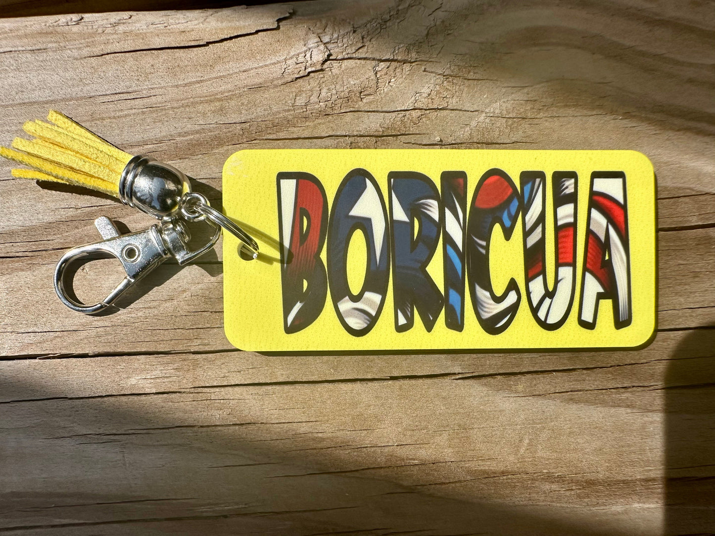 Boricua Keychain: Puerto Rican Pride Acrylic Bag Clip