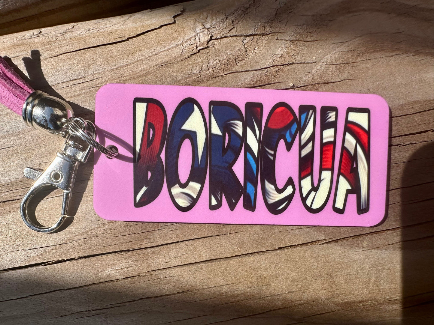 Boricua Keychain: Puerto Rican Pride Acrylic Bag Clip