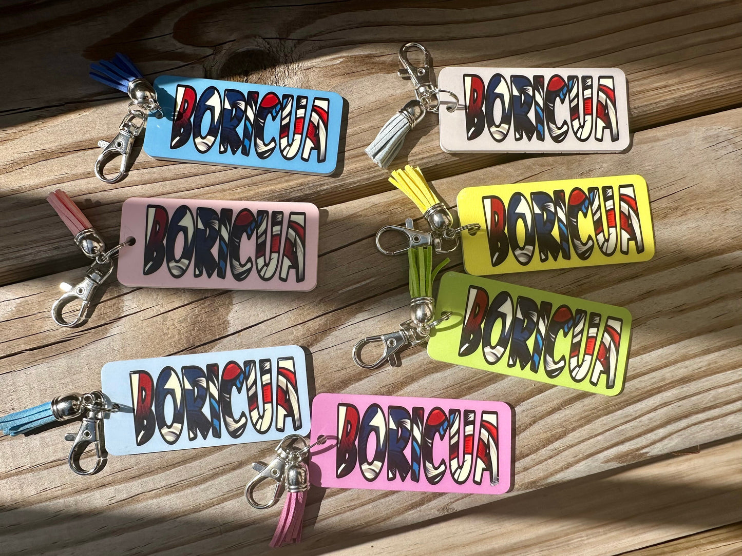 Boricua Keychain: Puerto Rican Pride Acrylic Bag Clip