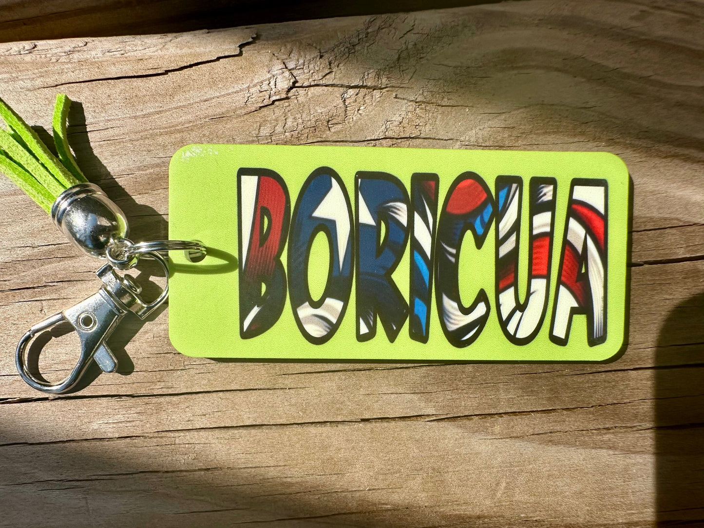 Boricua Keychain: Puerto Rican Pride Acrylic Bag Clip