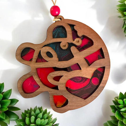 Taino Sol Coqui Suncatcher: Puerto Rican Acrylic Window Art