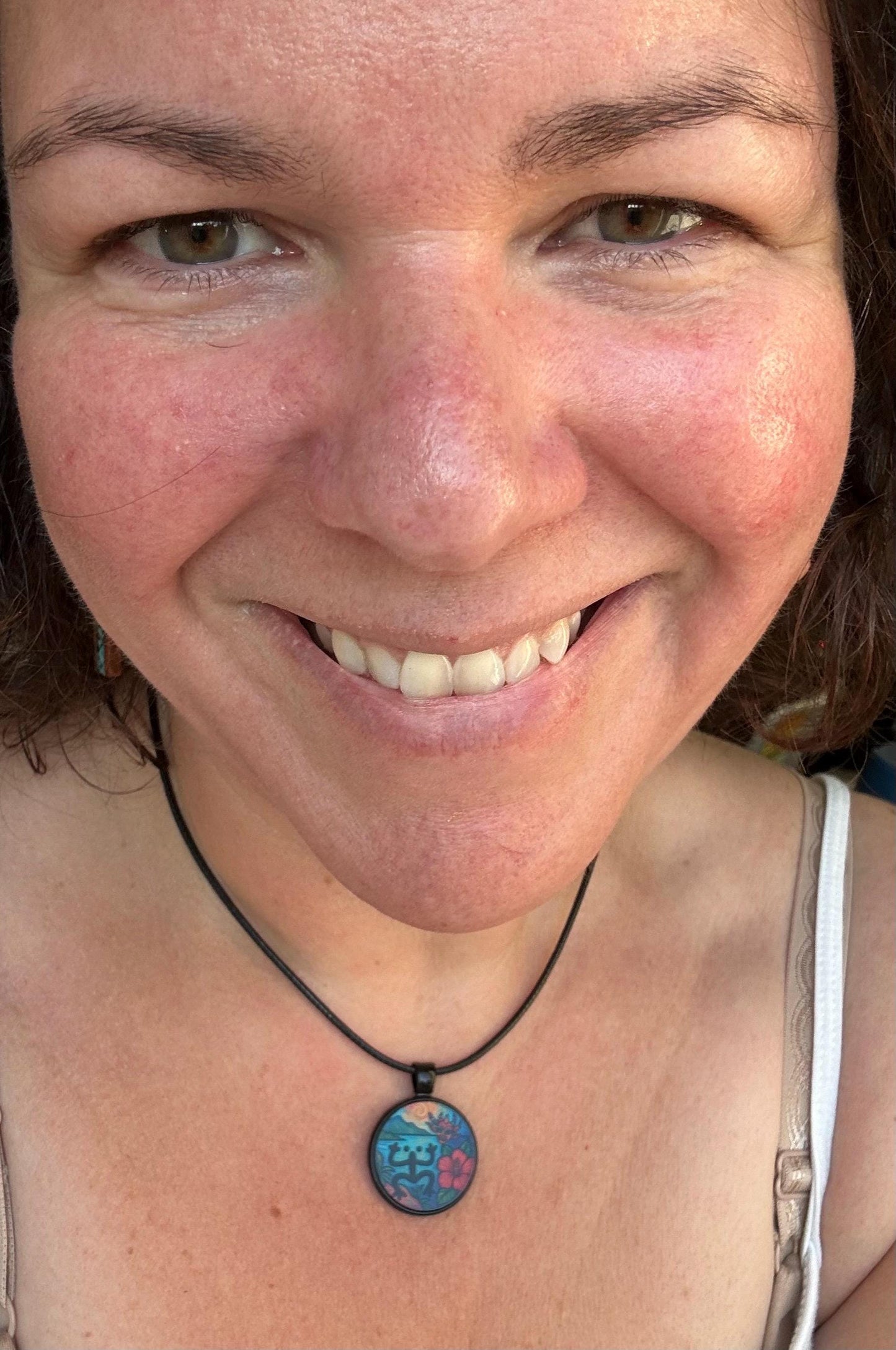 Coqui Vejigante Acrylic Pendant: Puerto Rican Pride Necklace