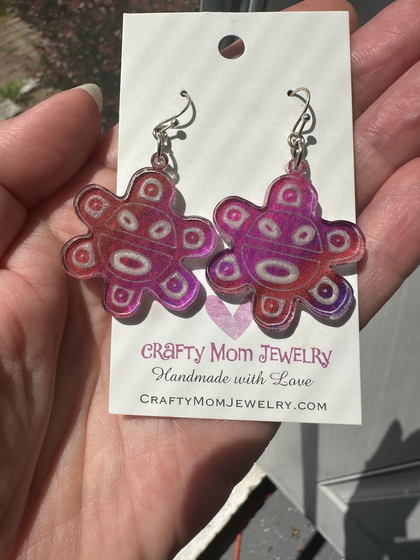Colorful Taino sol symbol earrings dangle, Puerto Rico art, sun symbol earrings, Birthday gift for best friend, artesania, Boricua jewelry,