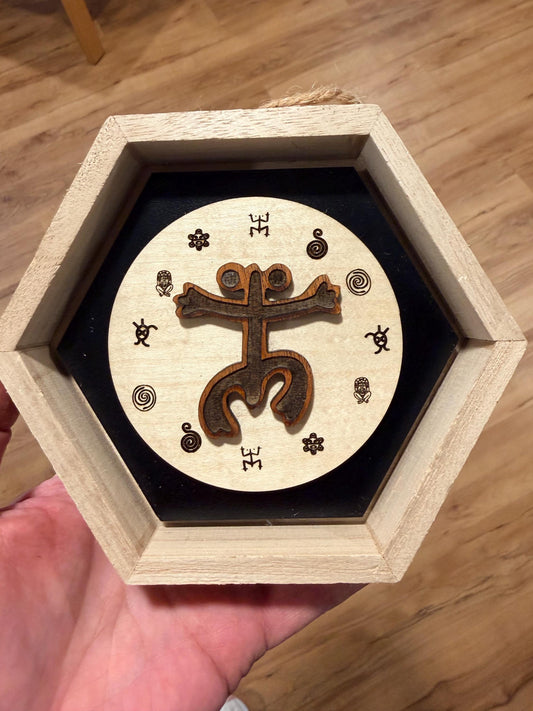 Taino Coqui Symbol layered Wood Wall Art
