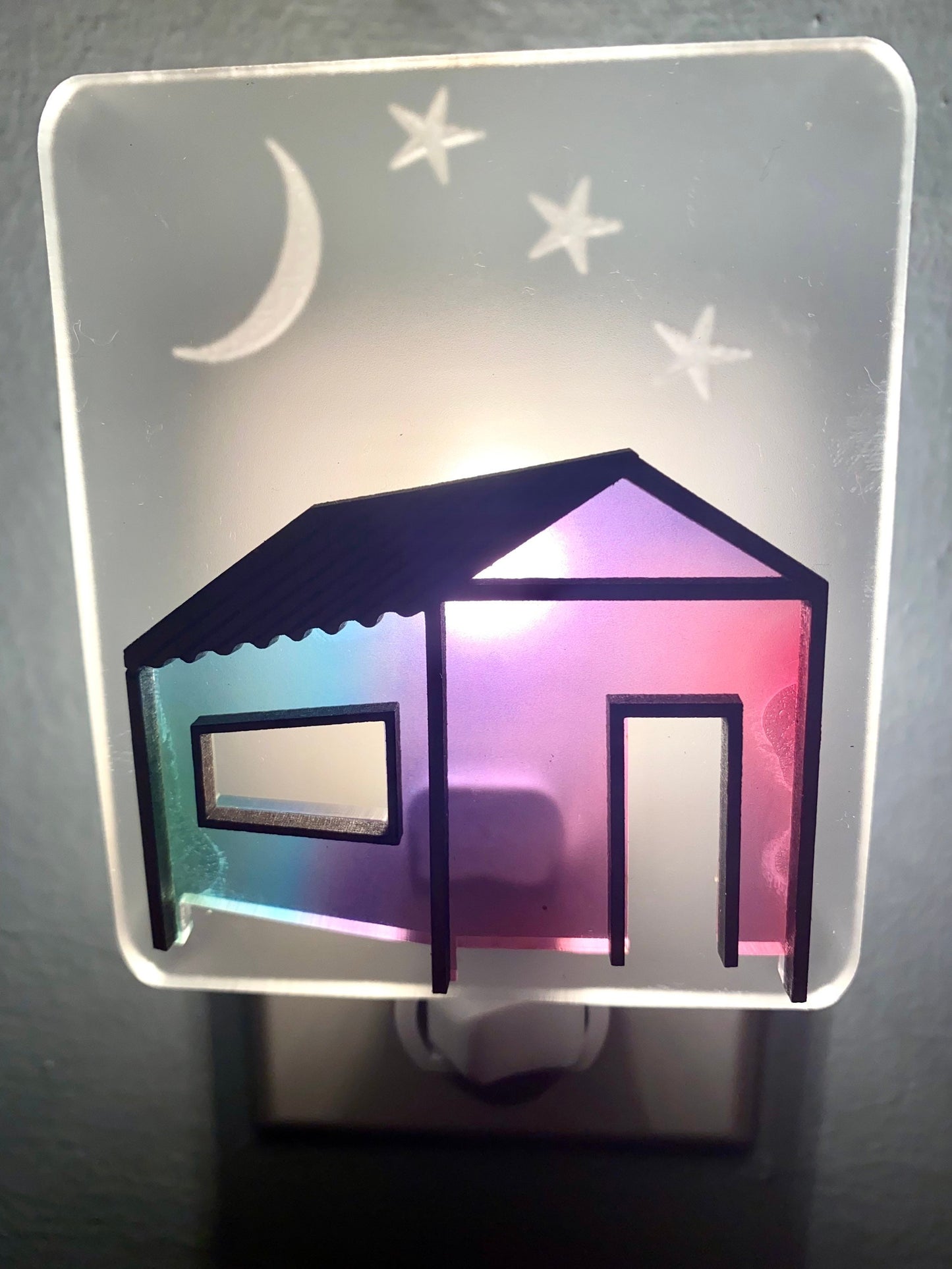 Handmade Casita Nightlight: Caribbean House Art Light