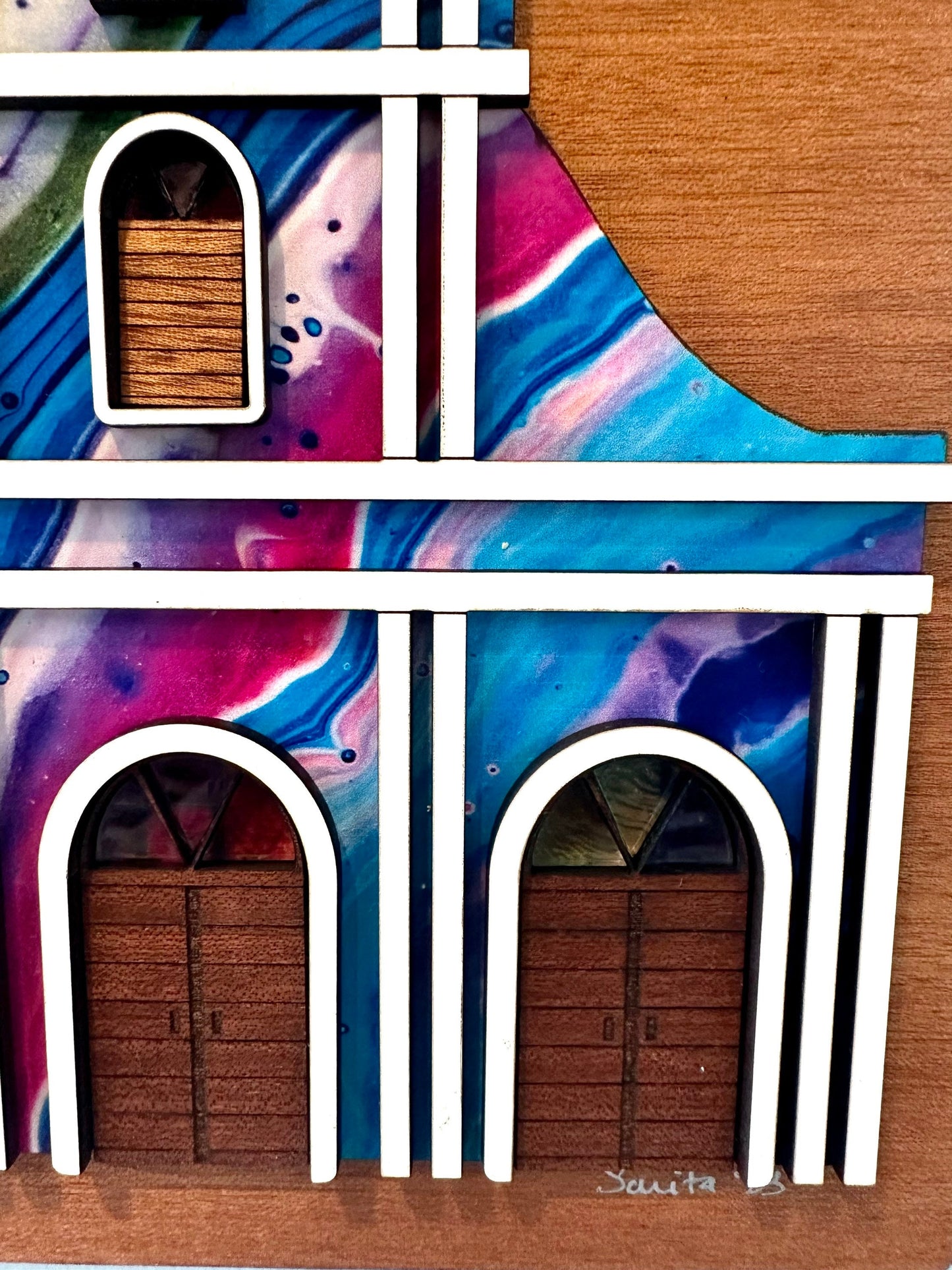 Viejo San Juan Catedral San Juan Bautista wood art, Puerto Rico art, Fathers Day Gift for Dad, Birthday gift for Brother, Puerta de San Juan