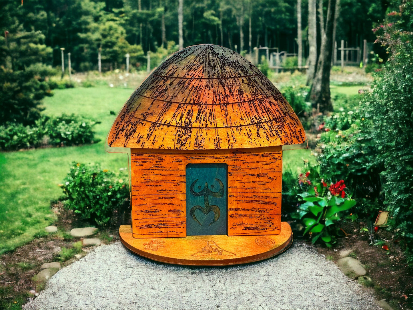 Hand-Painted Taíno Bohío Art: Caribbean Indigenous Home Decor