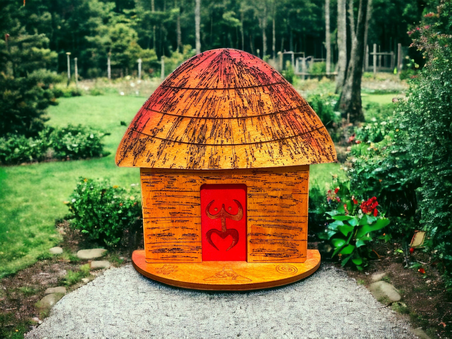 Hand-Painted Taíno Bohío Art: Caribbean Indigenous Home Decor