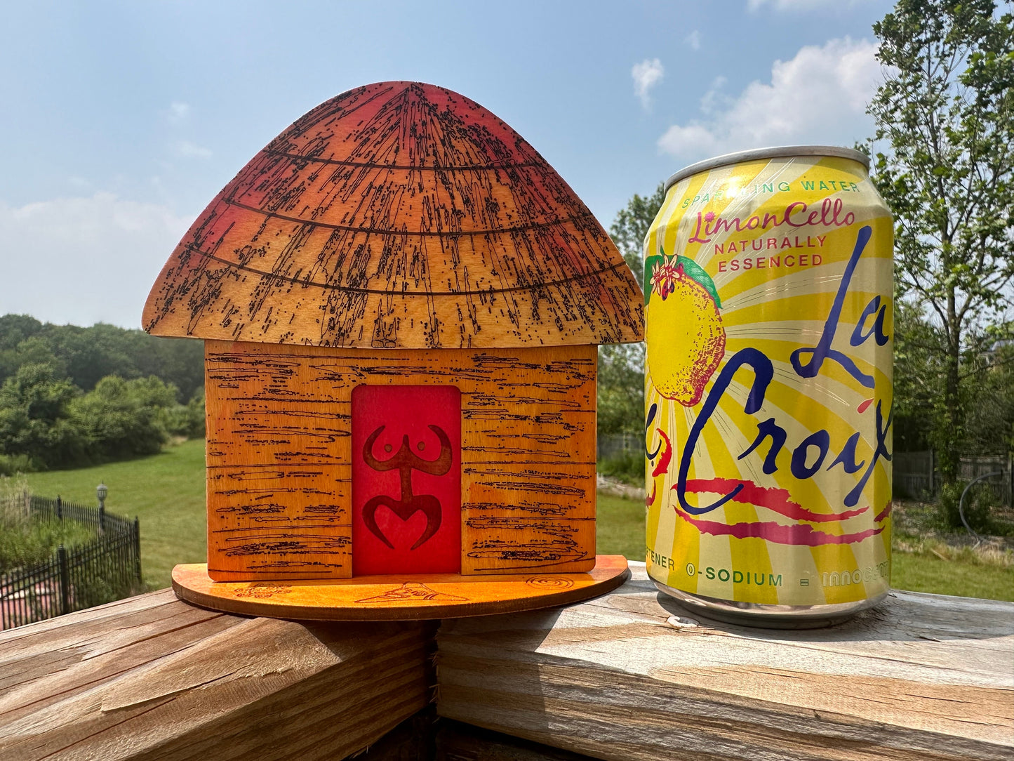 Hand-Painted Taíno Bohío Art: Caribbean Indigenous Home Decor