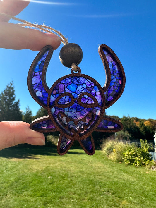 Vejigante Mask stained glass look Car Charm suncatcher: