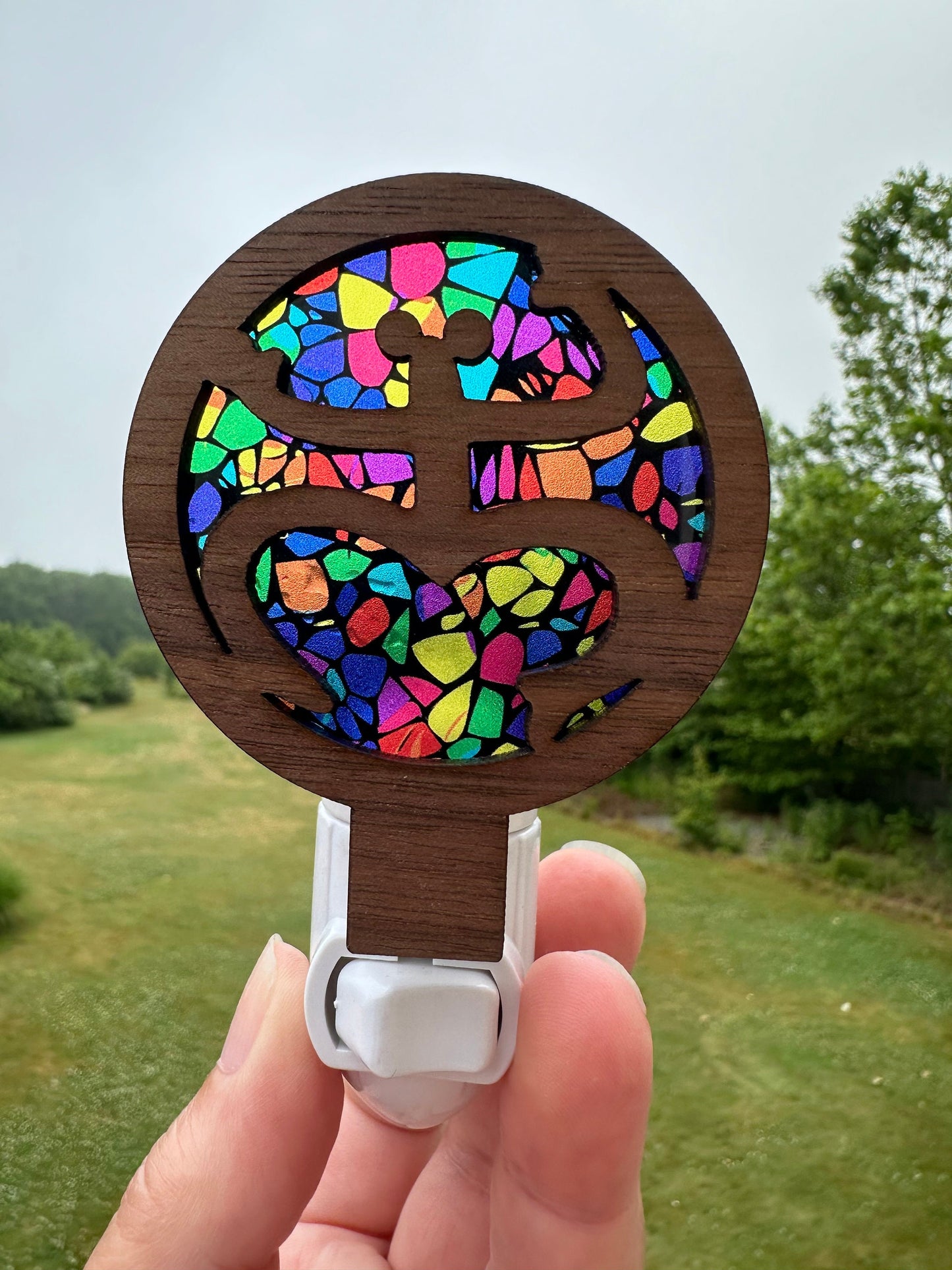 Taino Coqui Nightlight: Puerto Rican Mosaic look Art