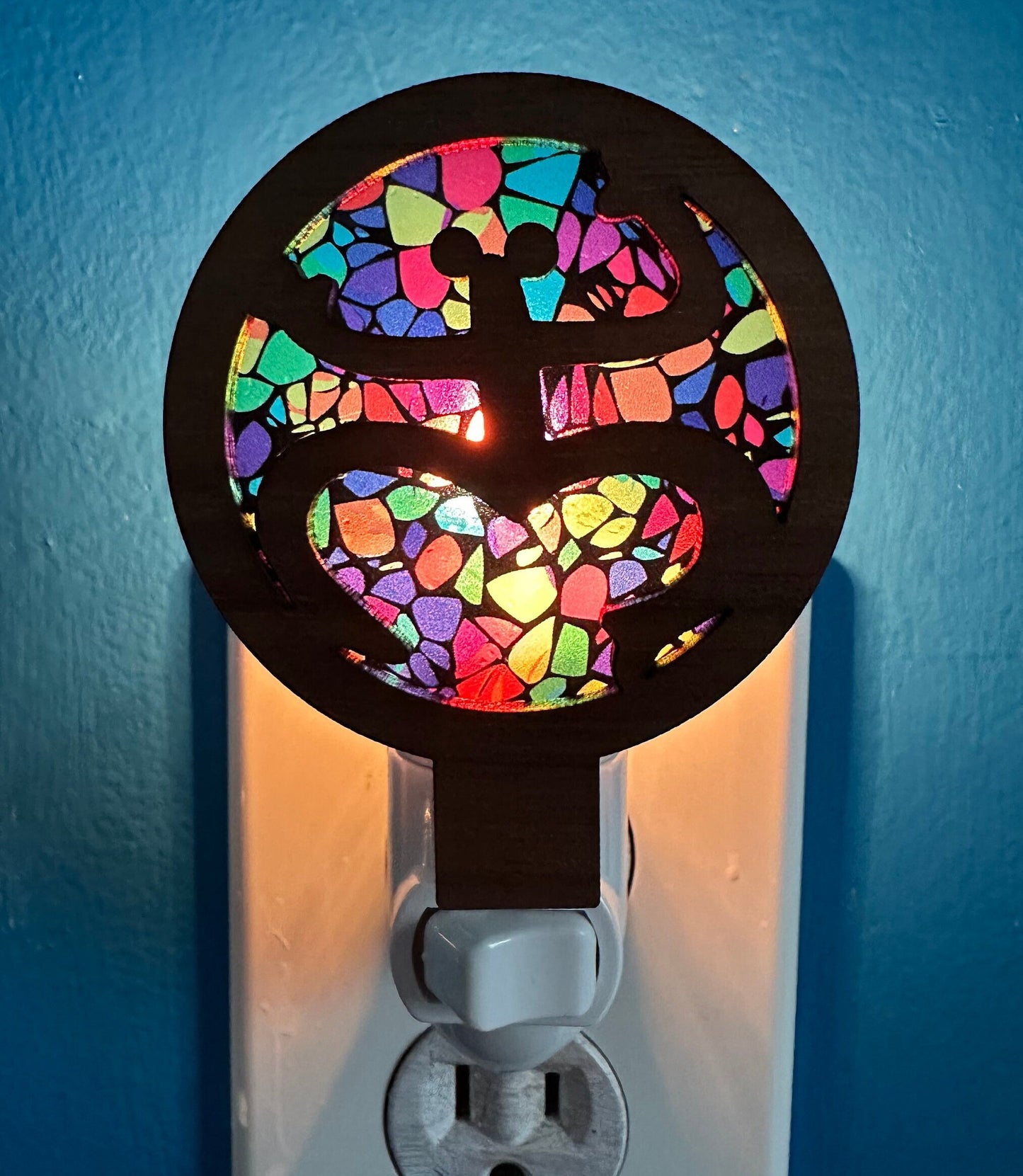 Taino Coqui Nightlight: Puerto Rican Mosaic look Art