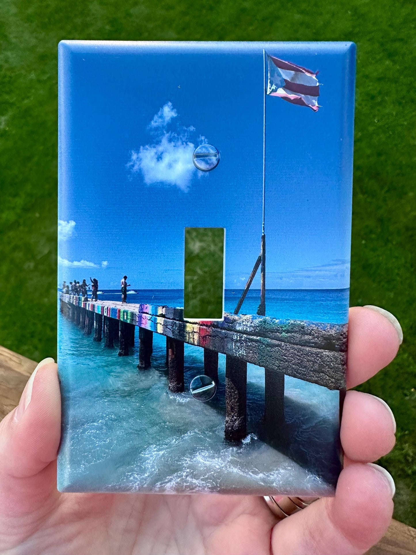 Puerto Rico Light Switch Cover: Aguadilla Crashboat Photo - Custom Decor