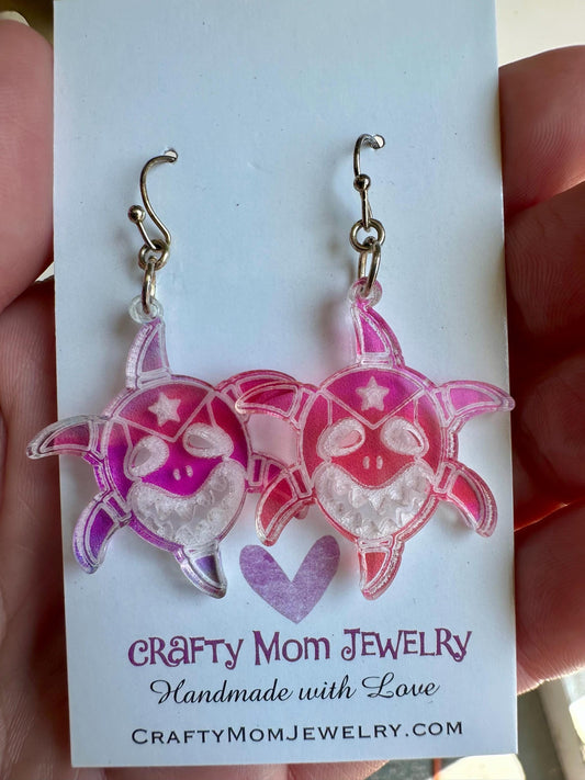 Puerto Rican small vejigante acrylic earrings.