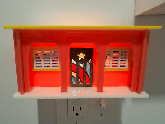 Casita de la Residencia de Choli nightlight, Benito acrylic pink house light