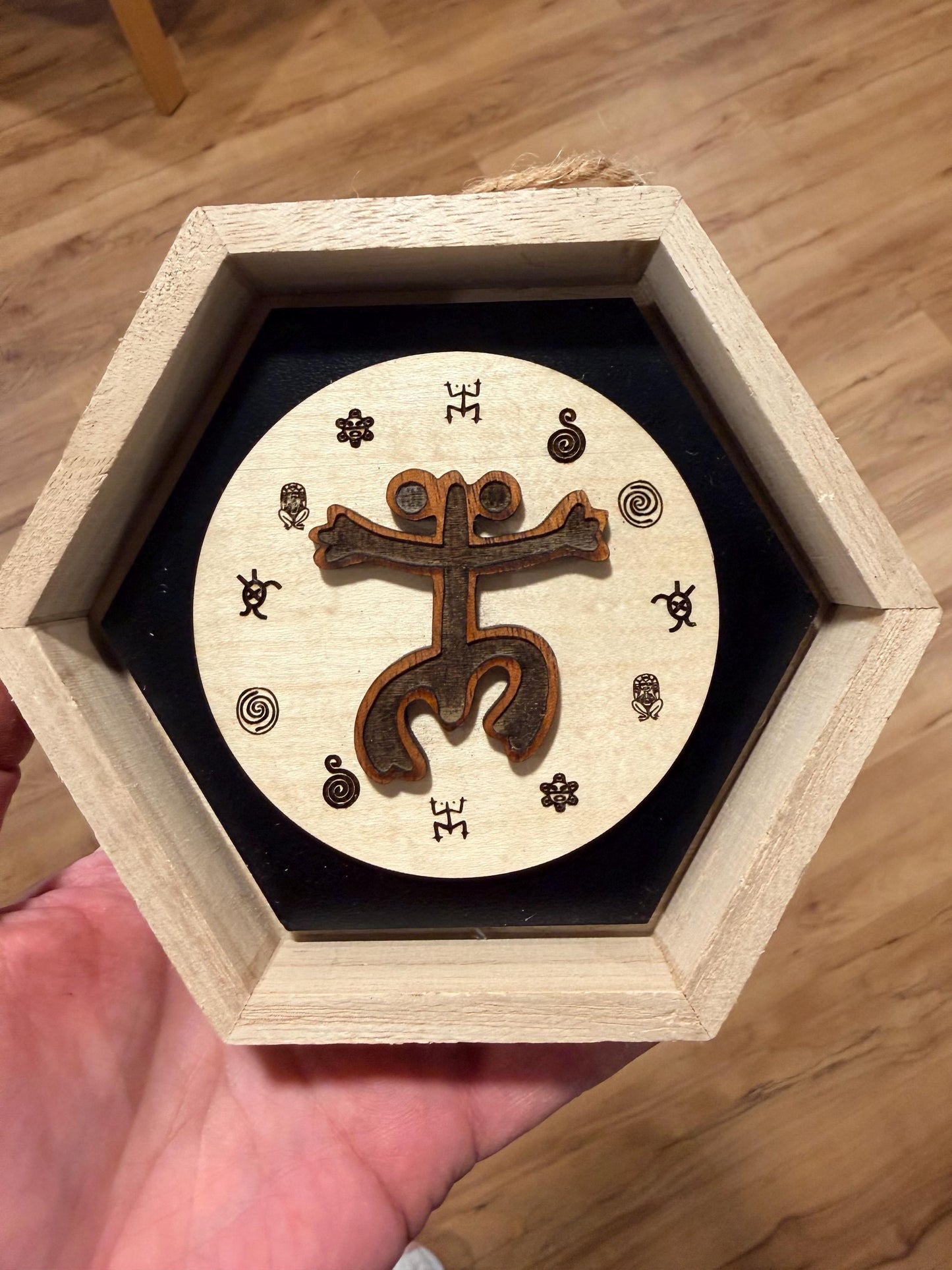 Taino Coqui Symbol layered Wood Wall Art: Puerto Rico Decor